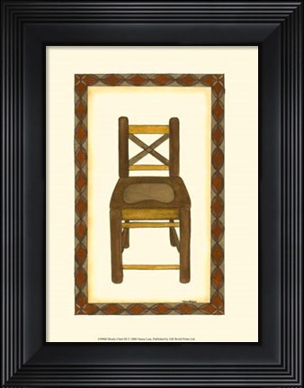 Framed Rustic Chair III Print