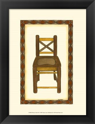 Framed Rustic Chair III Print