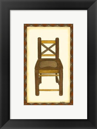 Framed Rustic Chair III Print