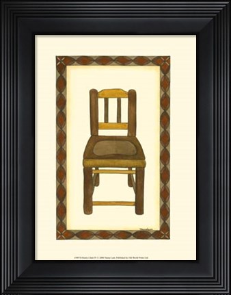Framed Rustic Chair IV Print