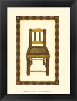 Framed Rustic Chair IV Print