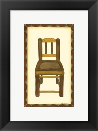 Framed Rustic Chair IV Print