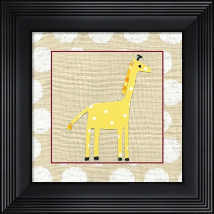 Framed Katherine&#39;s Giraffe Print