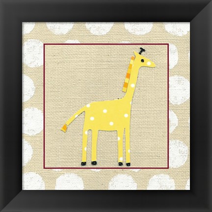 Framed Katherine&#39;s Giraffe Print