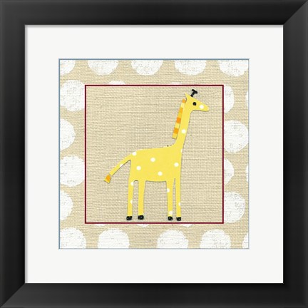 Framed Katherine&#39;s Giraffe Print