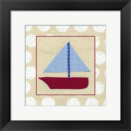 Framed EJ&#39;s Sailboat Print