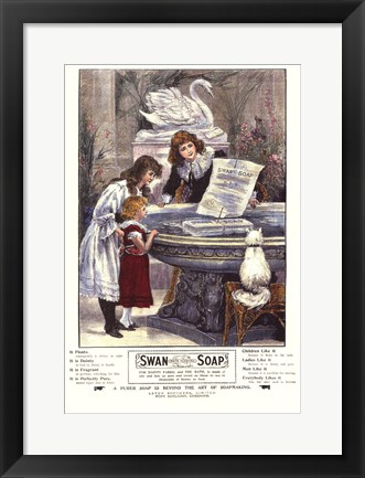 Framed Swan Soap Print