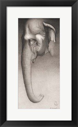 Framed Toni, the Elephant Print