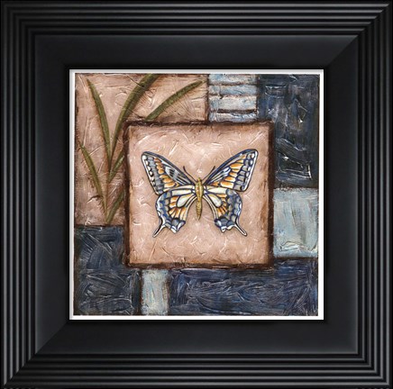 Framed Butterfly Montage I Print