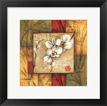 Framed Asian Orchid Montage I Print