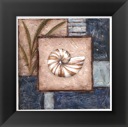 Framed Shell Montage I Print