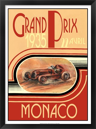 Framed Printed Monaco 1935 Print