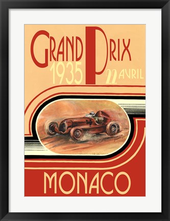 Framed Printed Monaco 1935 Print