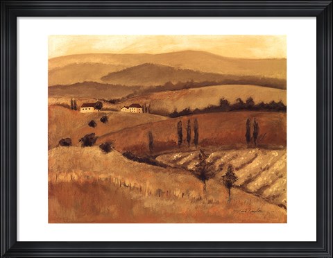 Framed Golden Tuscany Afternoon II Print