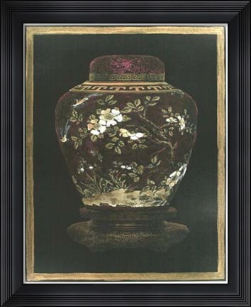 Framed Oriental Ginger Jar I Print