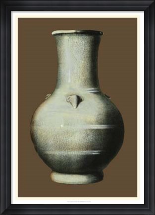 Framed Aquamarine Vase II Print