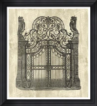 Framed Wrought Iron Gate Print