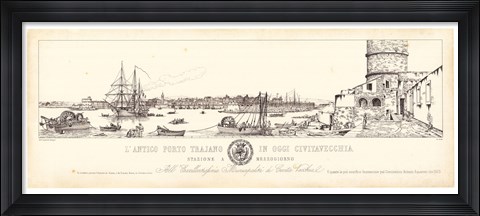Framed Antique Seaport III Print