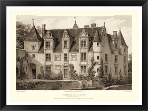 Framed Sepia Chateaux III Print