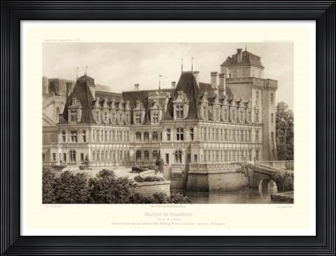 Framed Sepia Chateaux IV Print