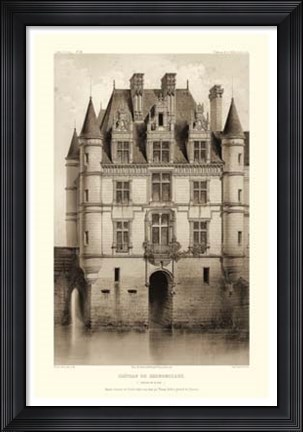 Framed Sepia Chateaux V Print