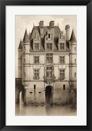 Framed Sepia Chateaux V Print