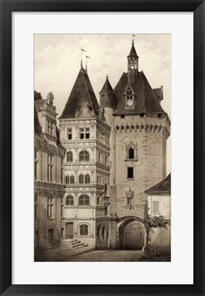 Framed Sepia Chateaux VI Print