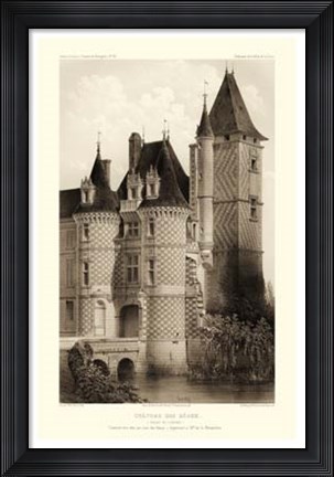 Framed Sepia Chateaux VII Print