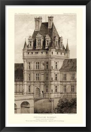 Framed Sepia Chateaux VIII Print