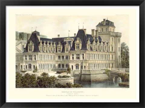 Framed French Chateaux V Print