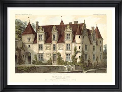 Framed French Chateaux VI Print