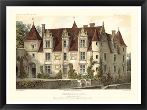 Framed French Chateaux VI Print