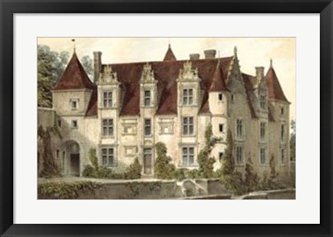 Framed French Chateaux VI Print