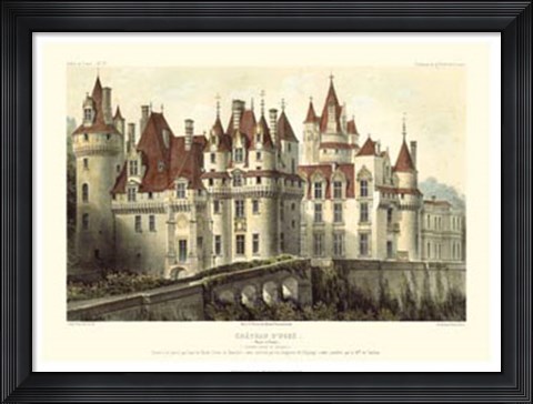 Framed French Chateaux VII Print