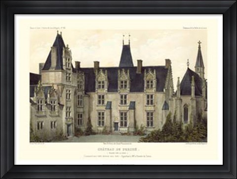 Framed French Chateaux VIII Print