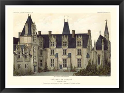 Framed French Chateaux VIII Print