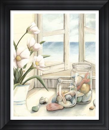 Framed Beach House View I Print