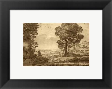 Framed Pastoral Landscape VIII Print