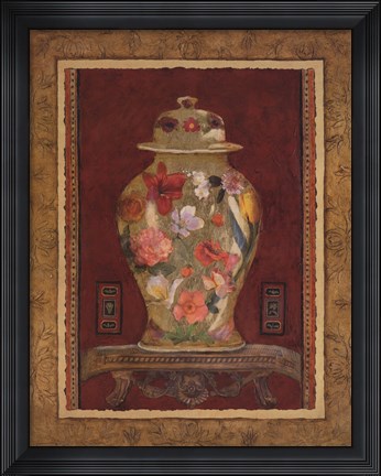 Framed Romantic Urn I Print