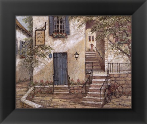 Framed Hotel de la Place Print