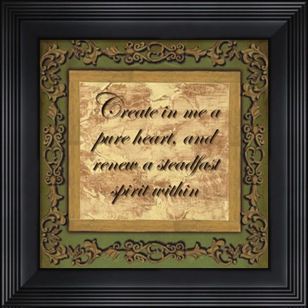 Framed Words to Live By, Sage/GoldCreate in me Print
