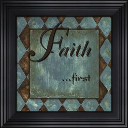 Framed WTLB, Harlequin BlueFaith Print