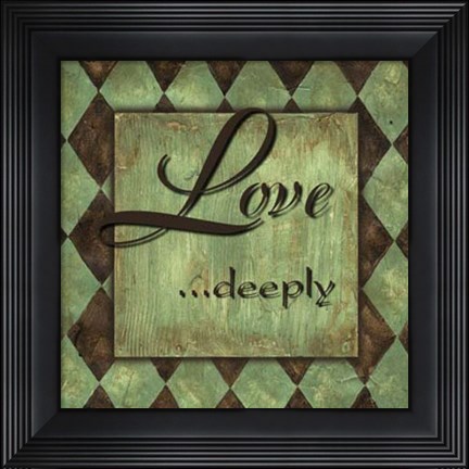 Framed WTLB, Harlequin GreenLove deeply Print