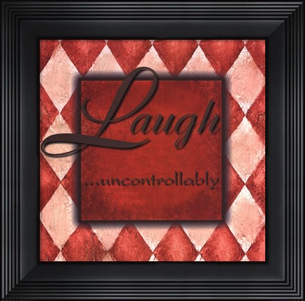 Framed WTLB, Harlequin Orange.Laugh uncontrollably Print