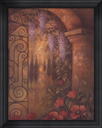 Framed Wisteria Garden II Print