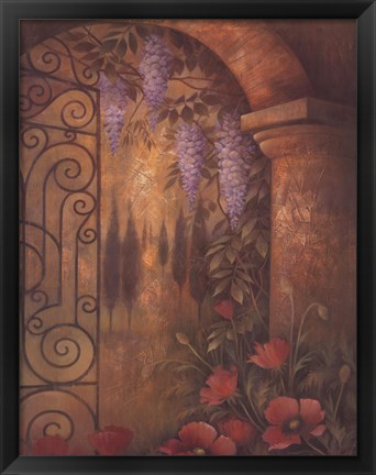 Framed Wisteria Garden II Print