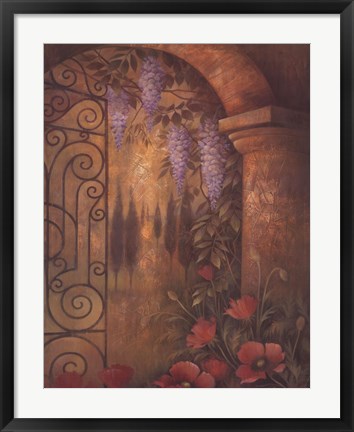 Framed Wisteria Garden II Print