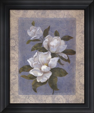 Framed Blue Magnolias II Print