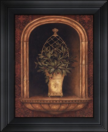 Framed Olive Topiary Niches II - special Print
