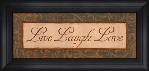Framed Moss Gold Scroll II Print